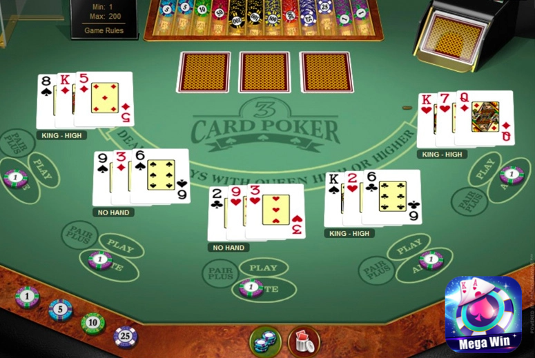 play 3 poker card Casino Mega win club